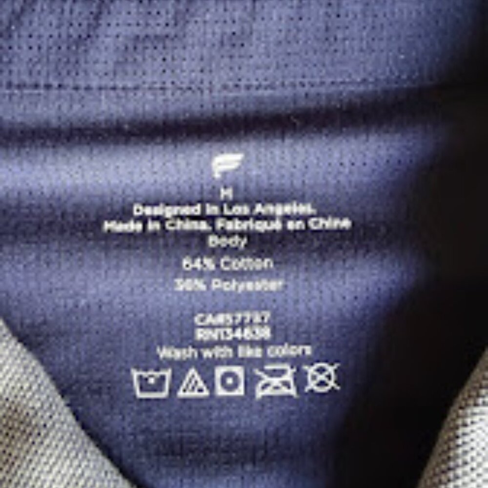 Fabletics Men's Navy Performance Button Up Shirt … - image 2